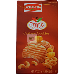 BRITANNIA GOOD DAY CASHEW COOKIES 231g